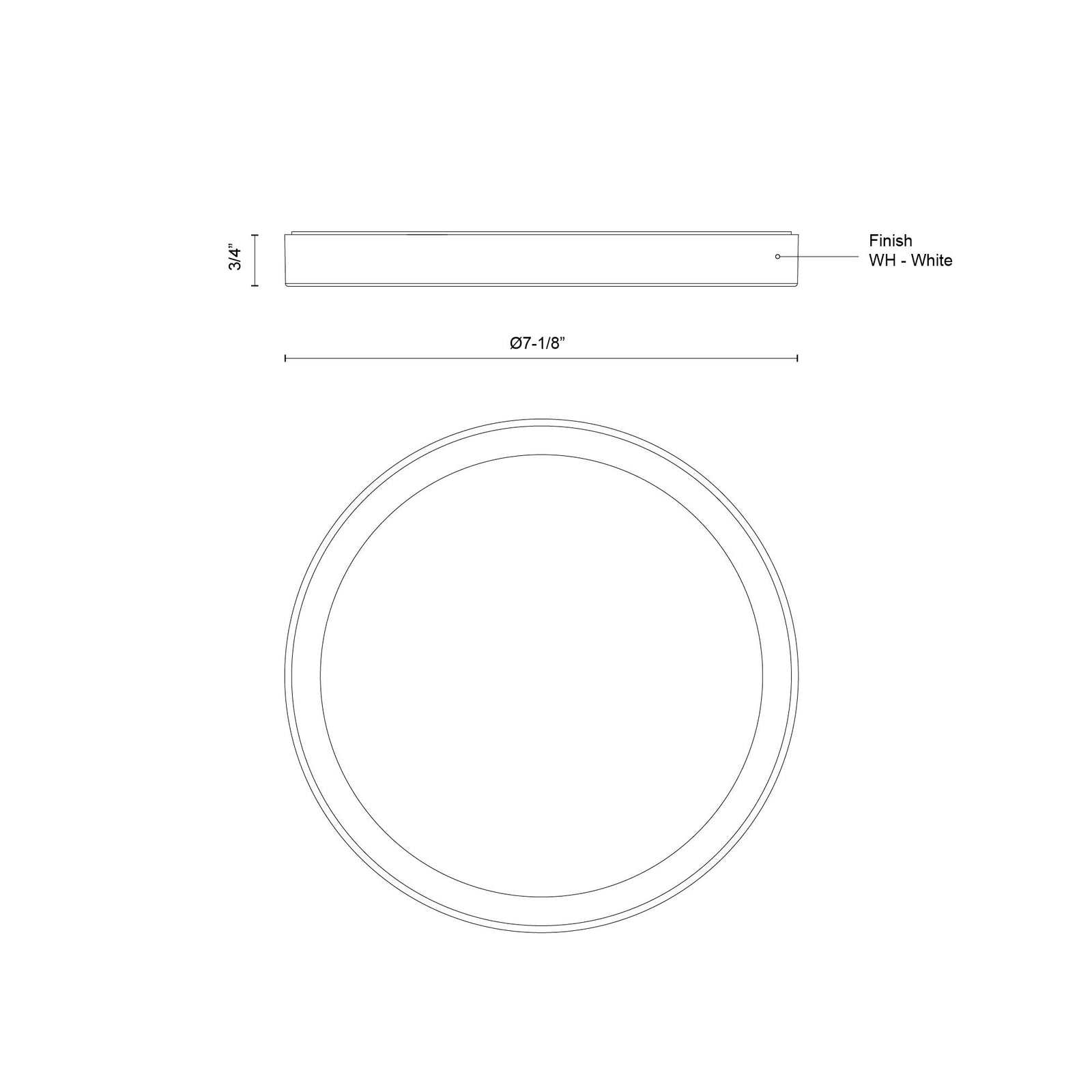 Mio 7-in White LED Flush Mount
