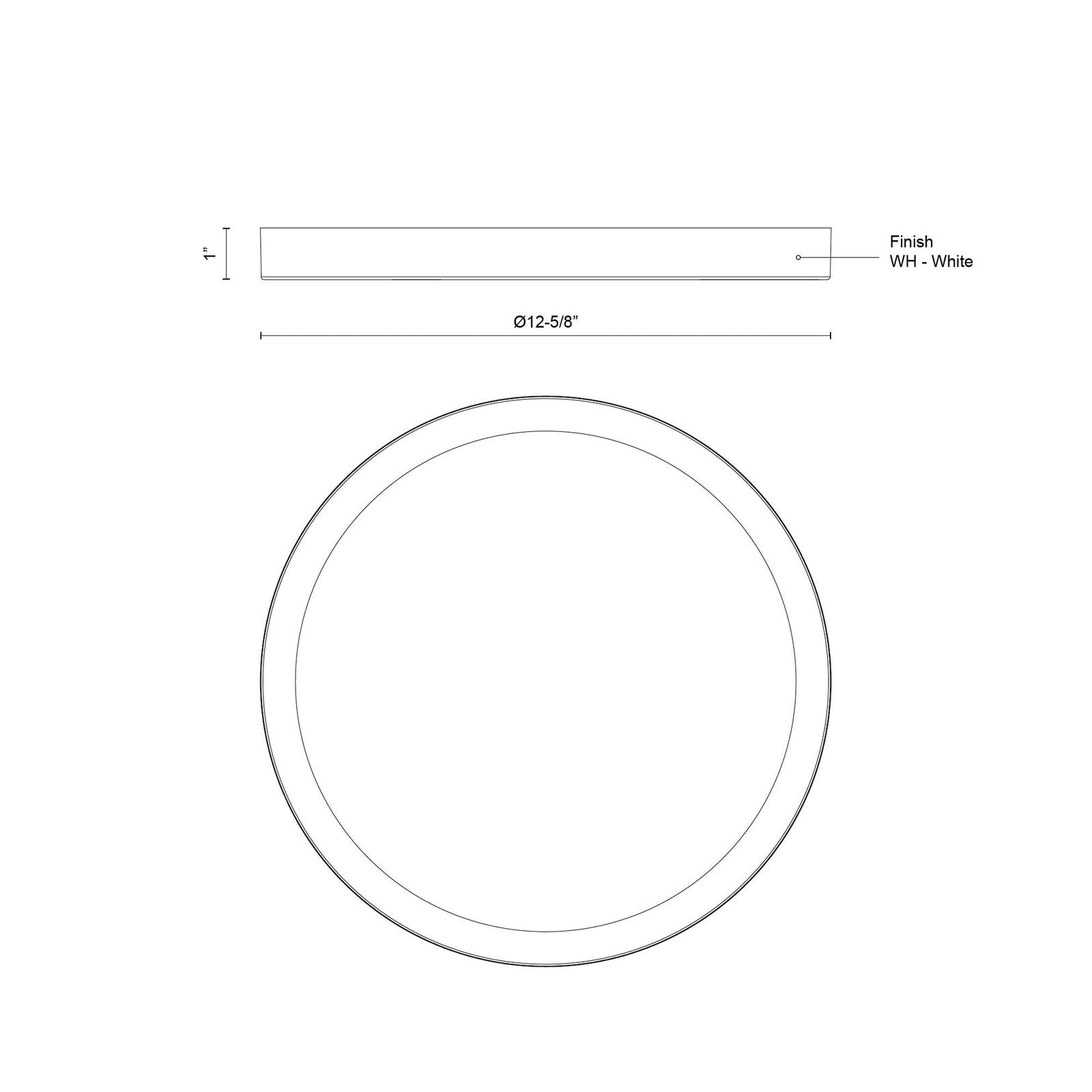 Mio 12-in White LED Flush Mount