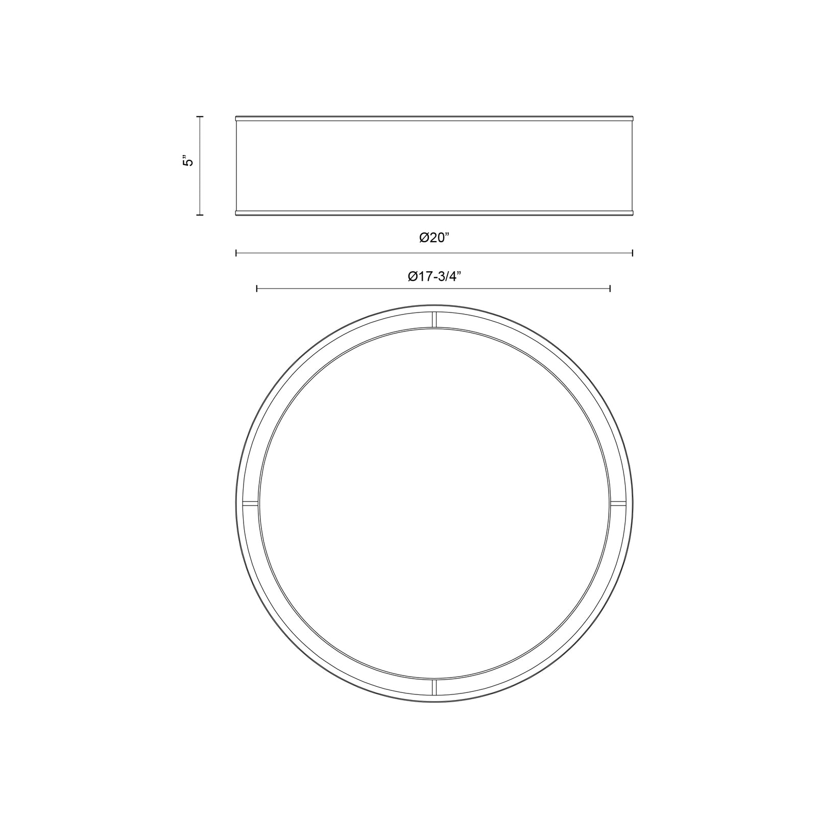 Lyla 20-in Rattan LED Flush Mount