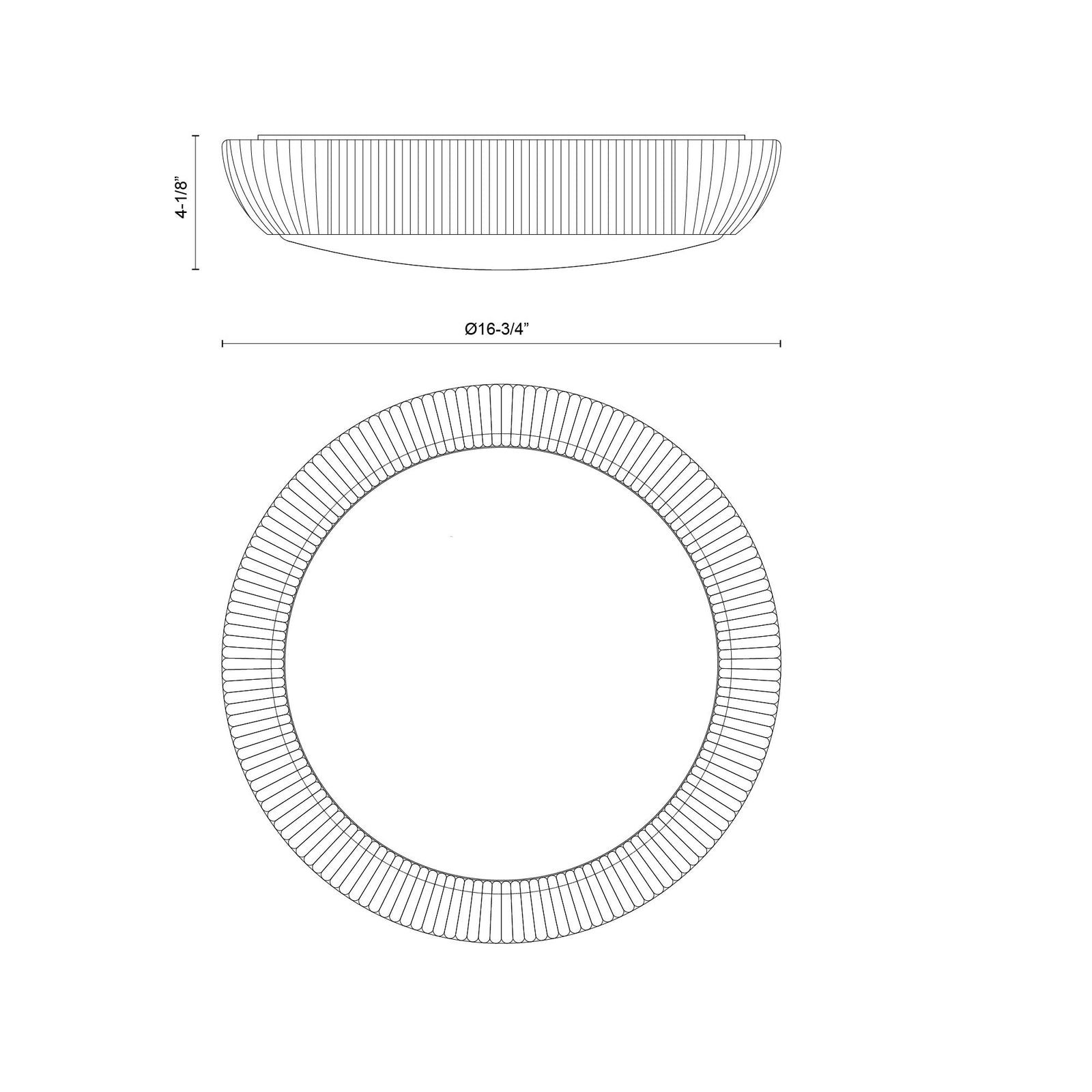 Merida 17-in Rattan Socket Flush Mount