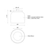 Cedar 8-in Black/Clear LED Flush Mount
