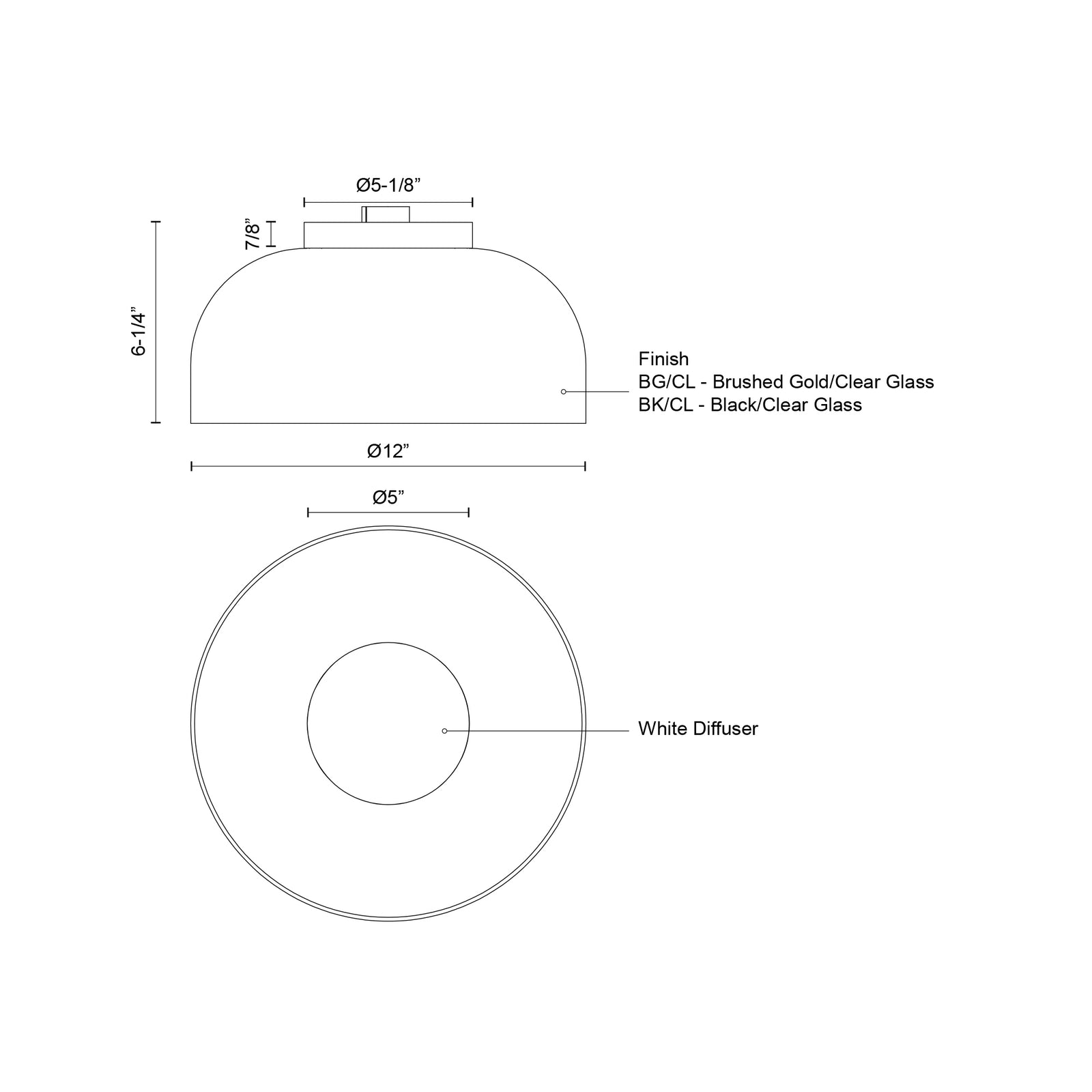 Cedar 12-in Brushed Gold/Clear LED Flush Mount