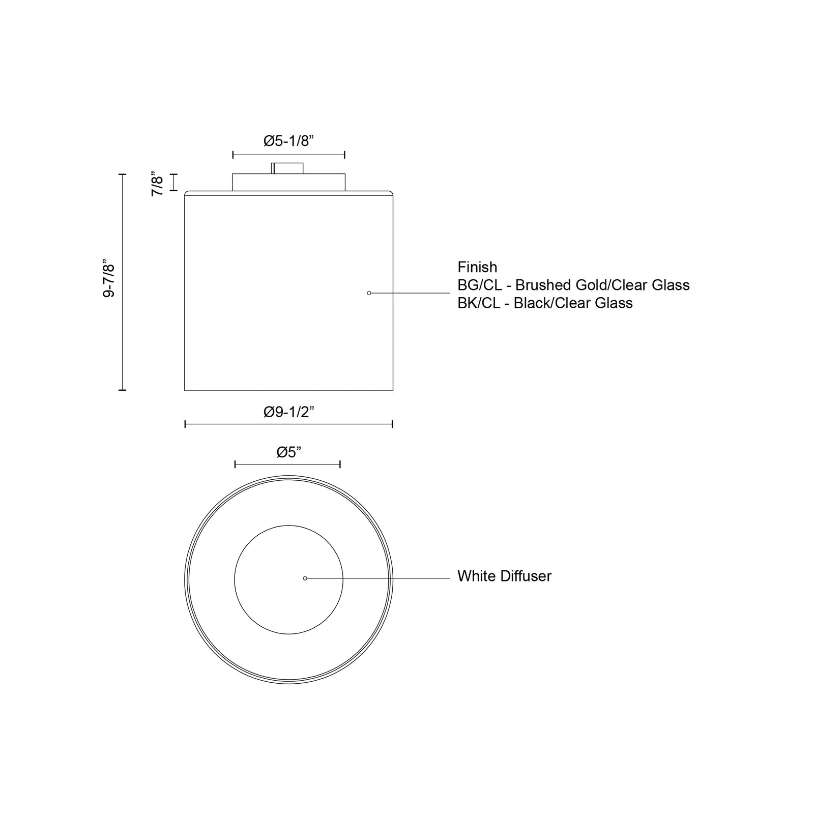 Birch 9-in Brushed Gold/Clear LED Flush Mount