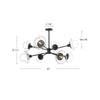 Francesca 40-in Aged Gold/Clear Glass 8 Lights Chandeliers