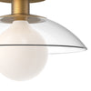Francesca 12-in Aged Gold/Clear Glass 1 Light Semi Flush Mount
