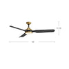 Fremont 60-in Brushed Gold LED Fans