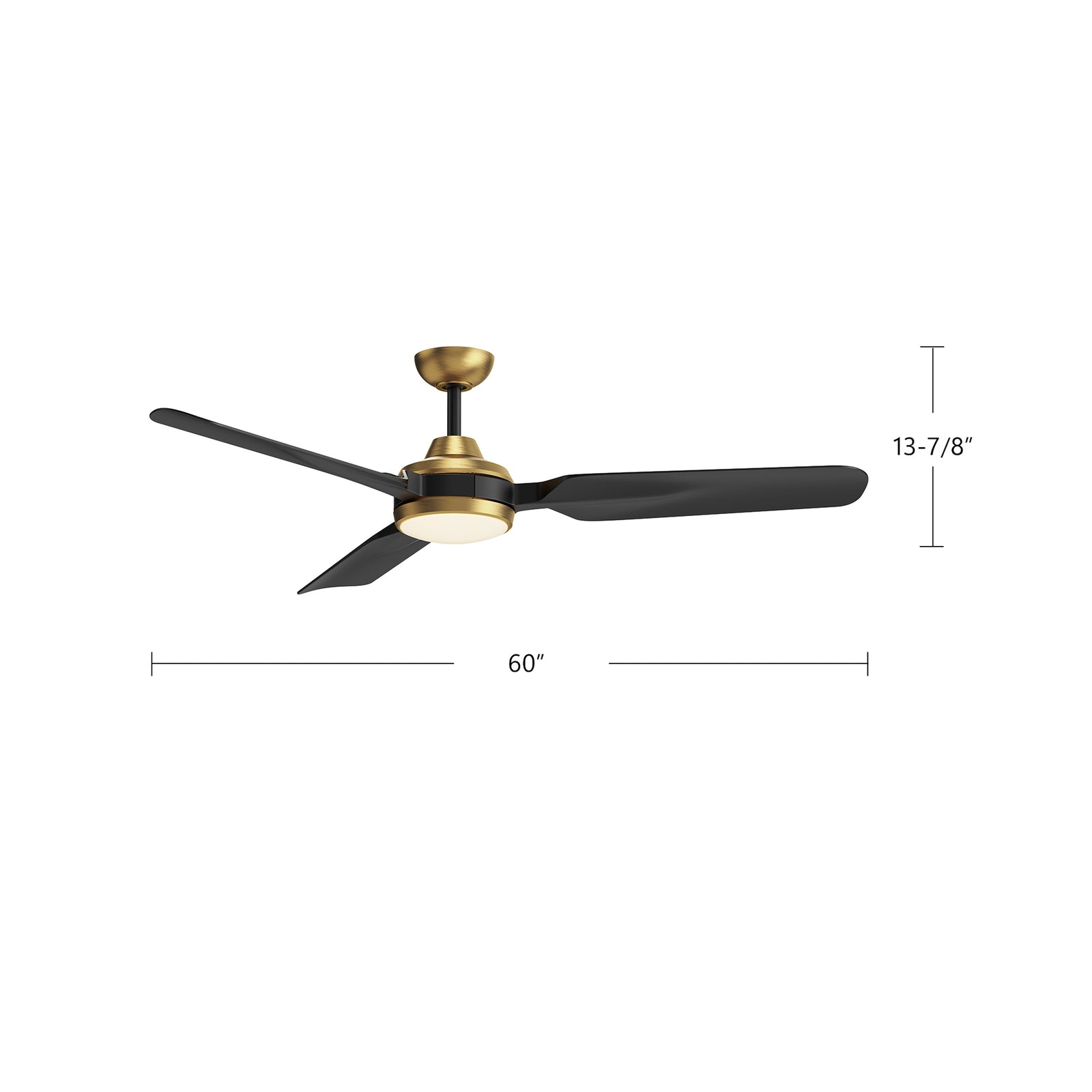 Fremont 60-in Brushed Gold LED Fans