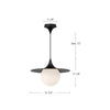 Fuji 16-in Brushed Gold/Opal Matte Glass 1 Light Pendant