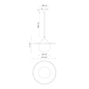 Fuji 16-in Brushed Gold/Opal Matte Glass 1 Light Pendant