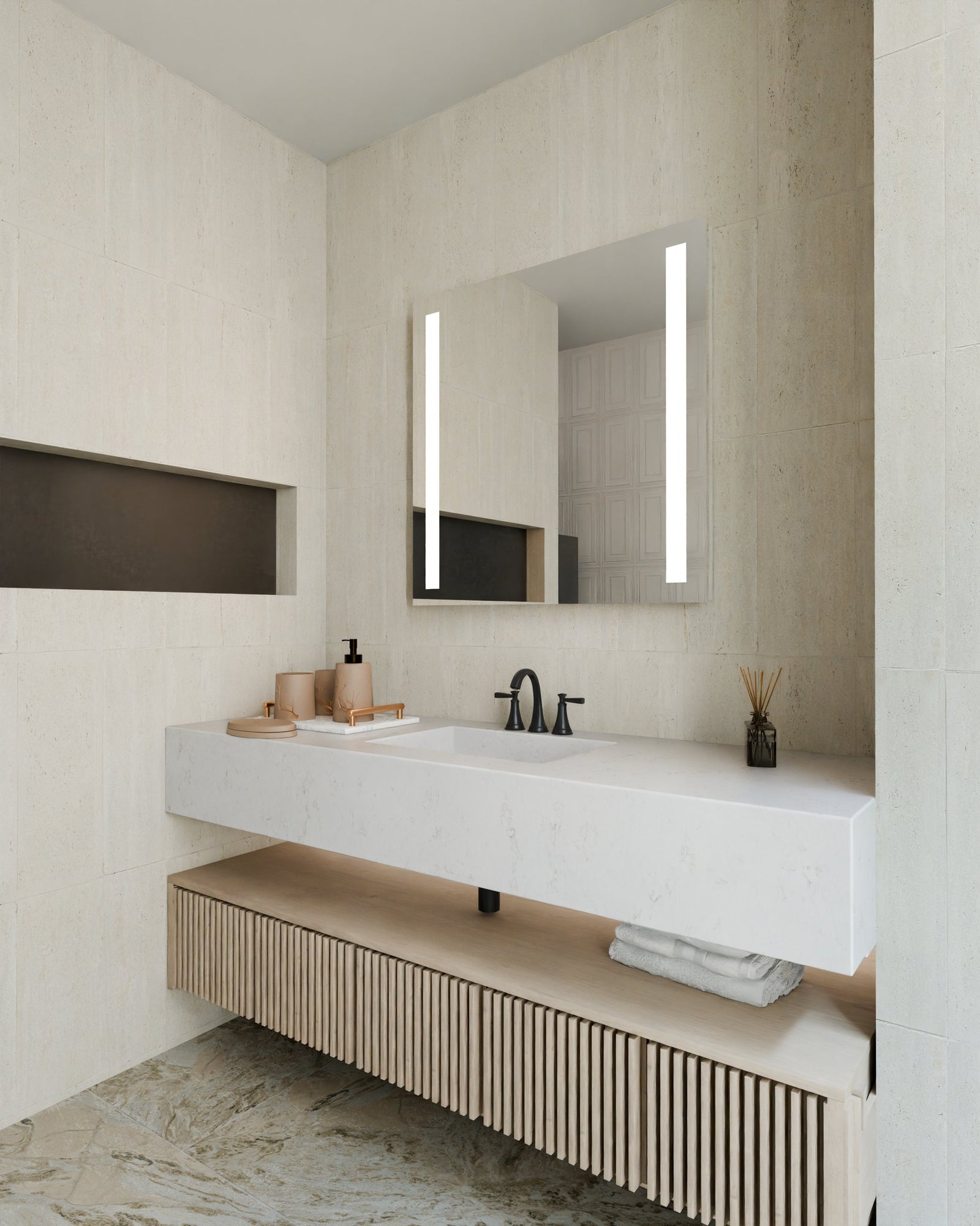 Fusion ™ 36 x 36 x 1.75 LED Lighted Mirror — View 2