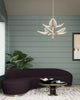 Flora 31-in Two-Tier Natural Brass LED Pendant