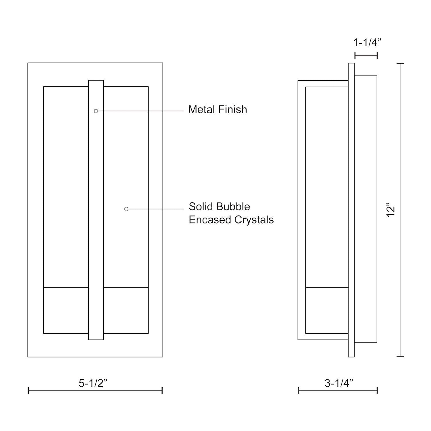 Gable 12-in Black LED Wall Sconce