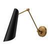 Gabriel 4-in Aged Gold/Matte Black 1 Light Wall/Vanity