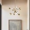 Geode 25-in Brushed Gold LED Chandeliers