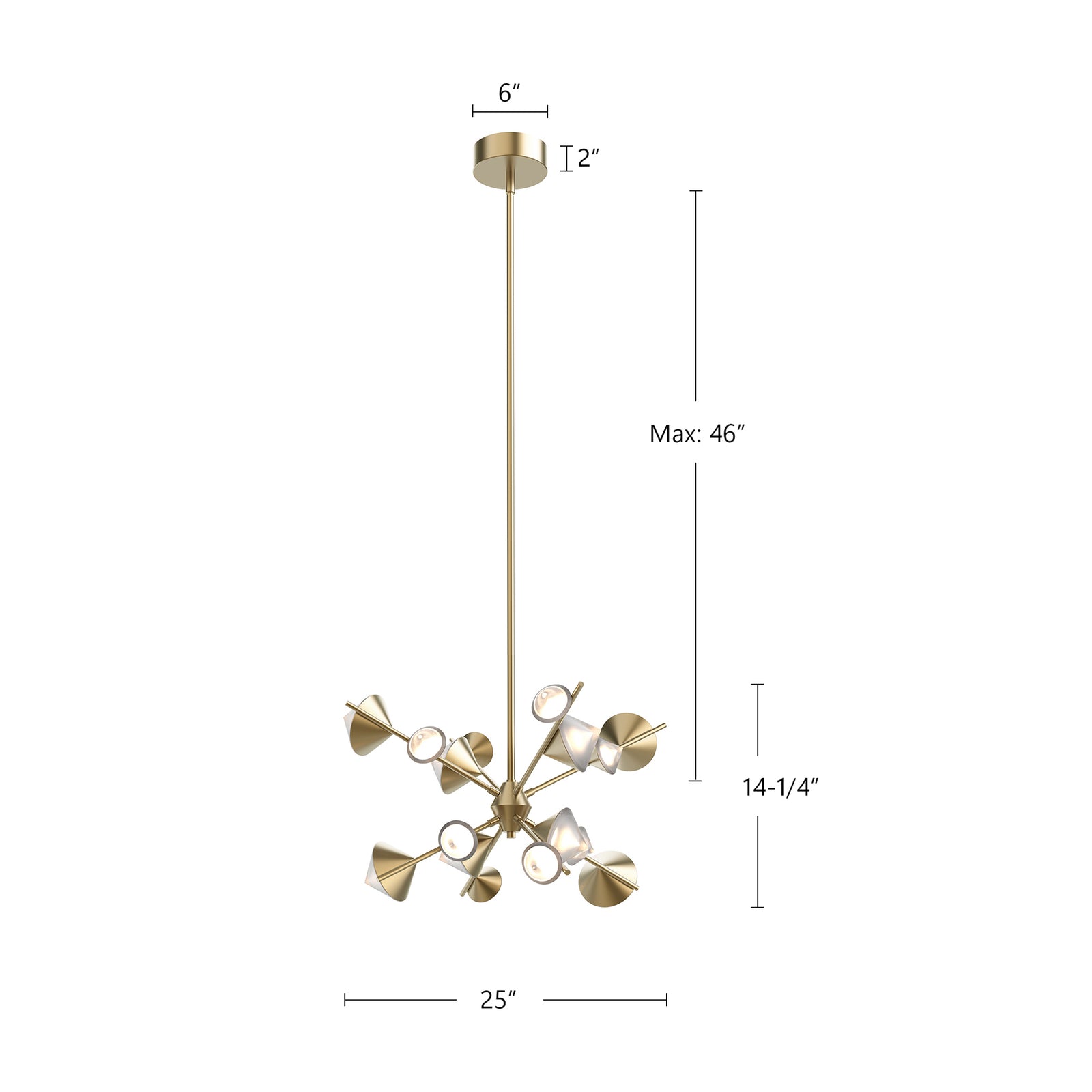 Geode 25-in Black LED Chandeliers