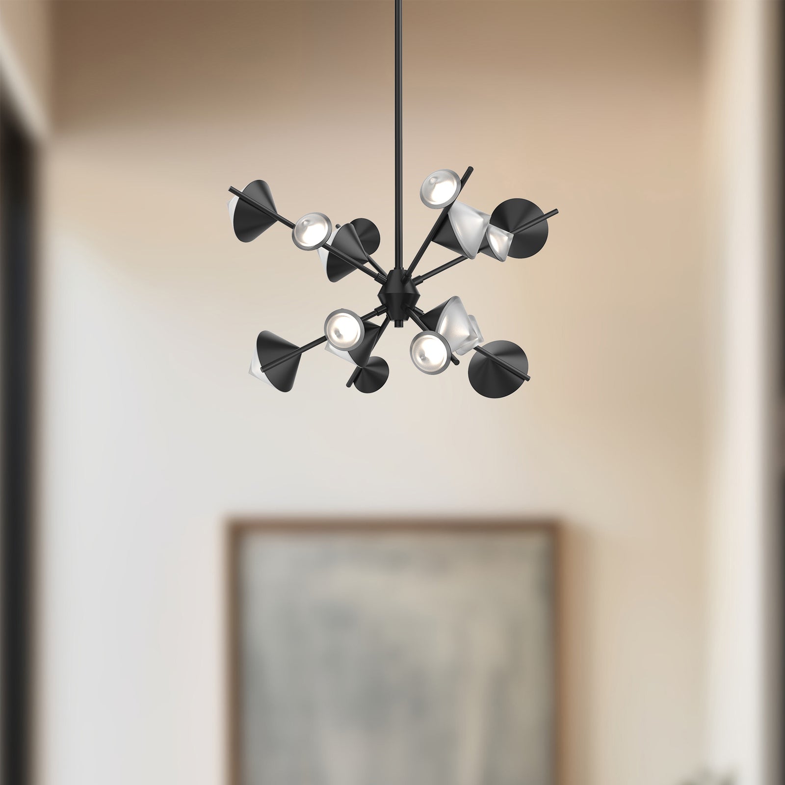 Geode 25-in Black LED Chandeliers
