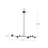 Geode 51-in Brushed Gold LED Linear Pendant