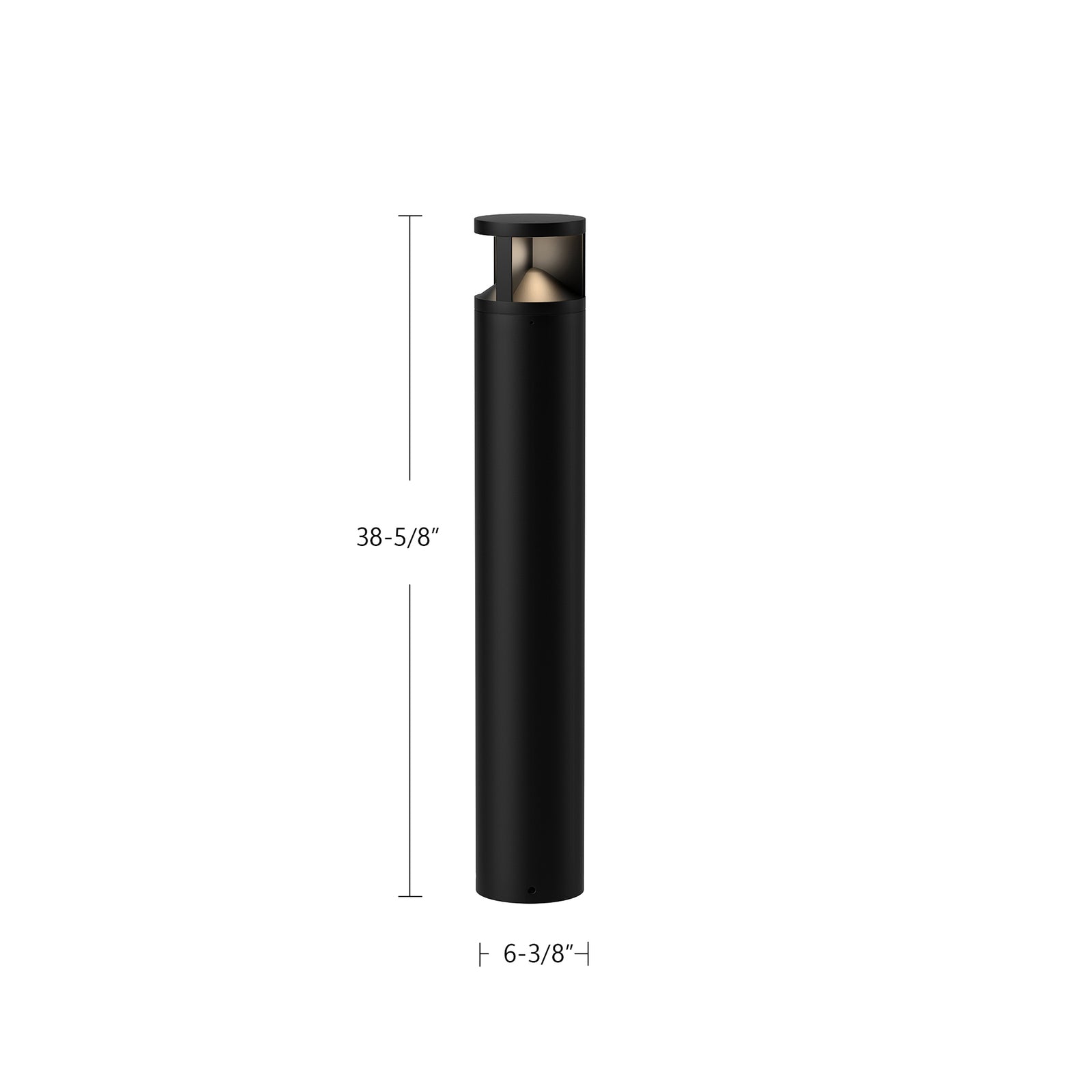 Glen 39-in Black LED Exterior Bollard