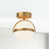 Globo 7-in Brushed Gold LED Flush Mount