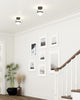 Globo 7-in Matte Black LED Flush Mount