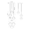 Globo 16-in Brushed Gold LED Multi Pendant