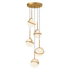 Globo 17-in Brushed Gold LED Multi Pendant