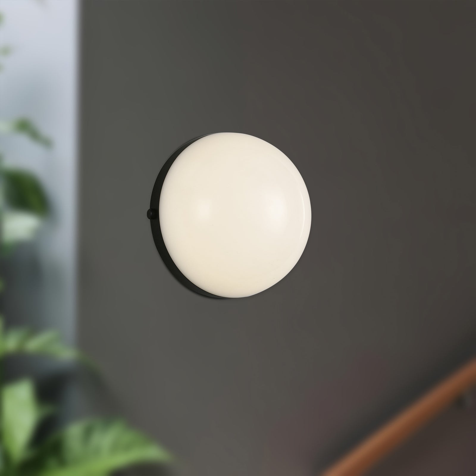 Globo 7-in Matte Black LED Wall/Vanity