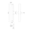Gramercy 24-in Black LED Wall Sconce