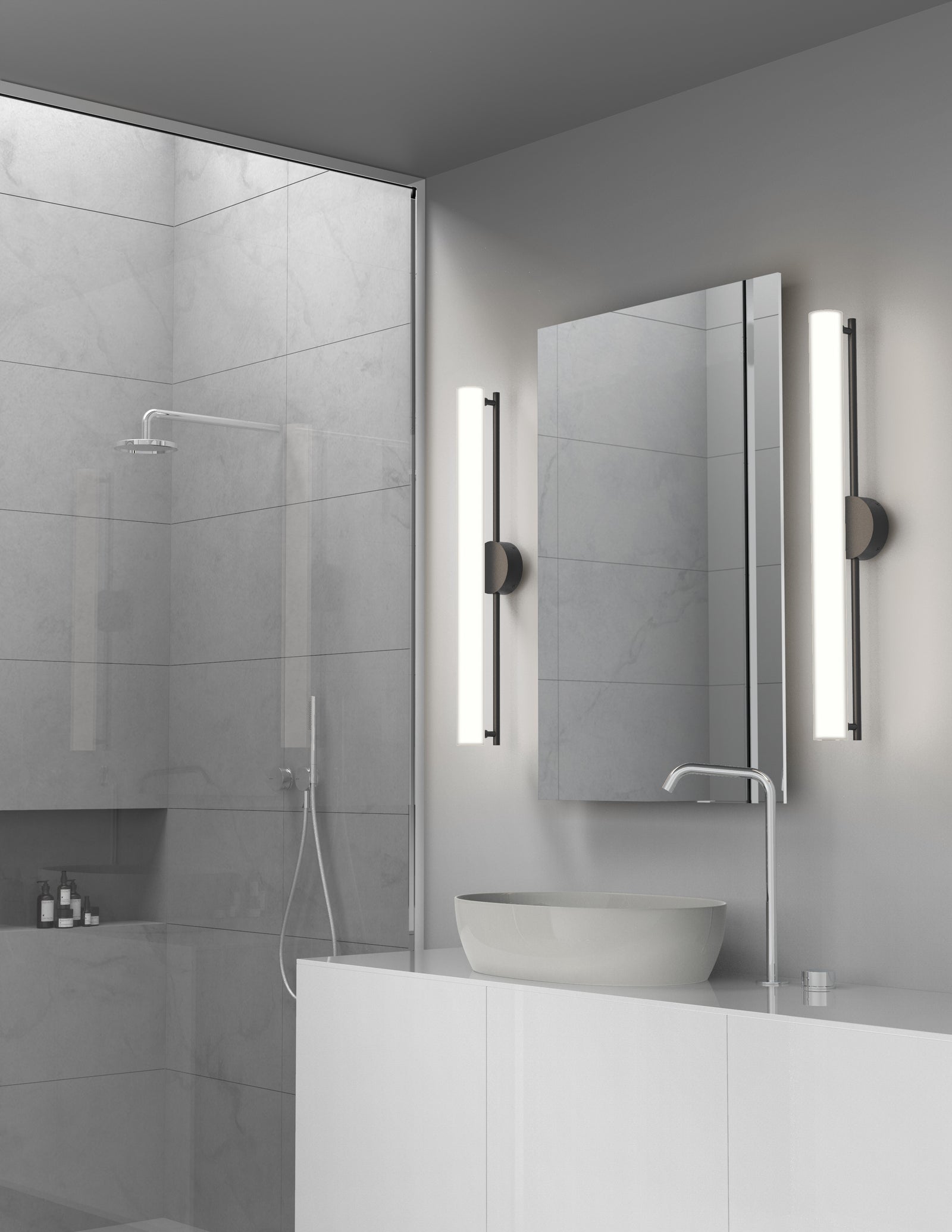 Gramercy 30-in Black LED Wall Sconce