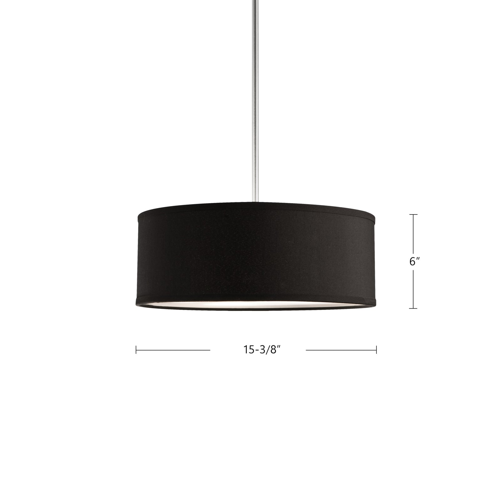 Gregory 15-in Black 3 Lights Pendant