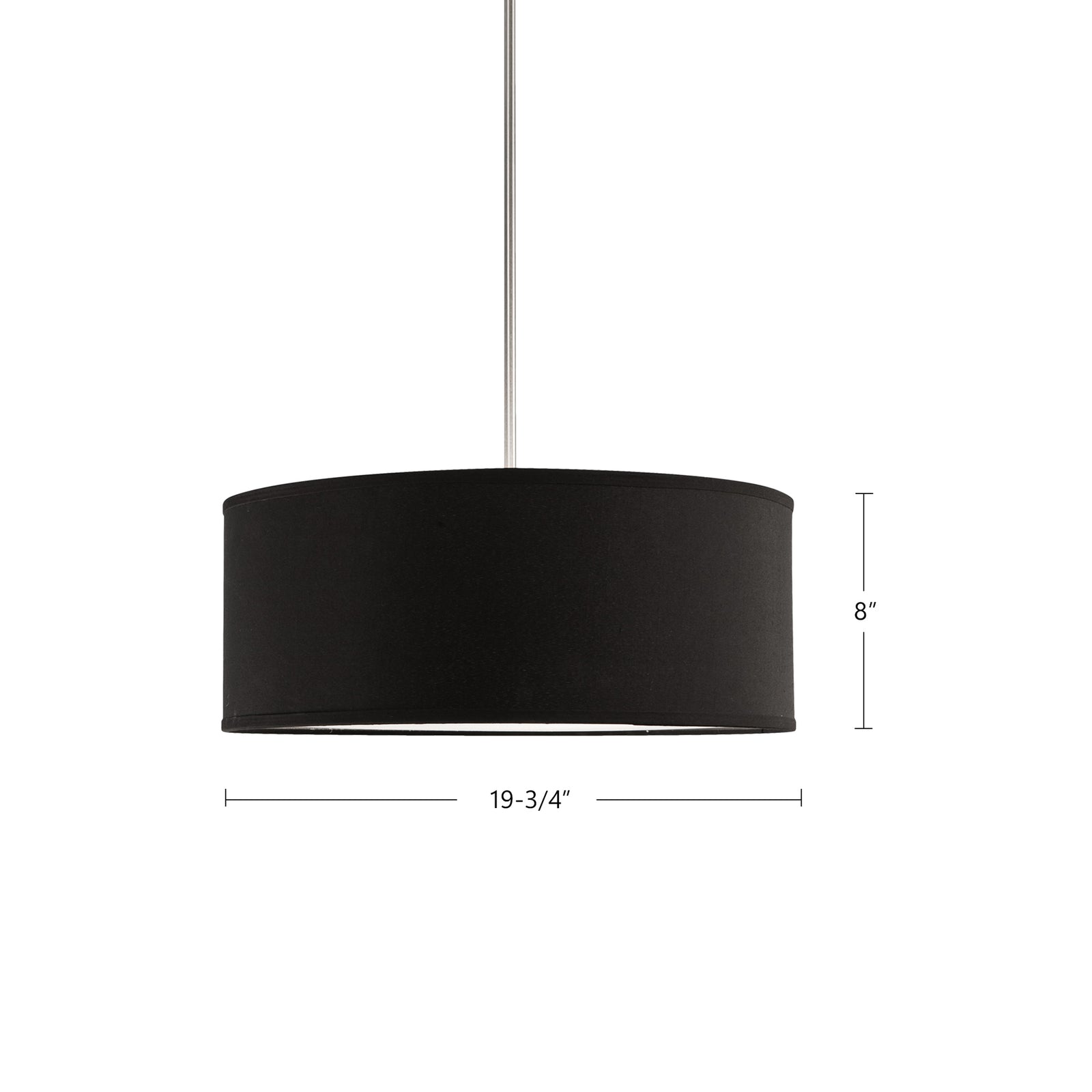 Gregory 20-in Black 3 Lights Pendant