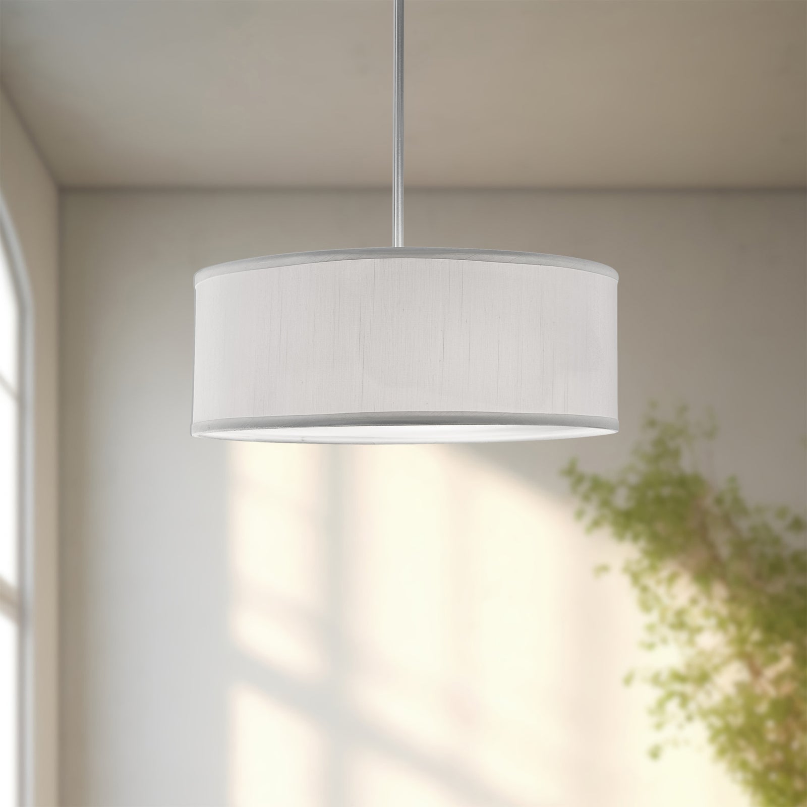 Gregory 20-in White 3 Lights Pendant
