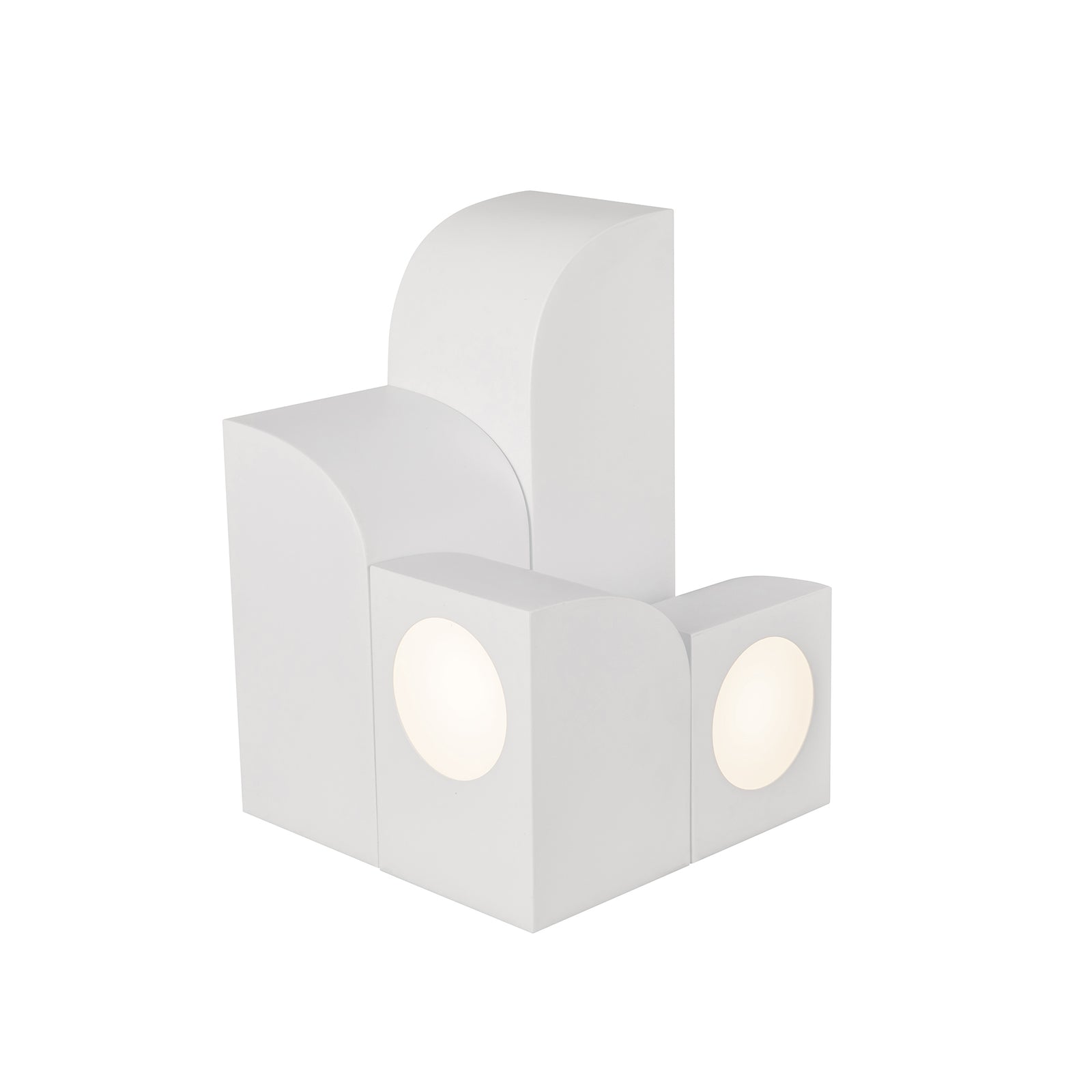 Gypsum 9-in White LED Table Lamp