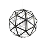 Geodome 32" Pendant  - Black w/White Interior - Integrated LED