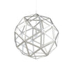 Geodome 32" Pendant - Polished Chrome w/White Interior - E26 Socket