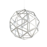 Geodome 32" Pendant - Polished Chrome w/White Interior - E26 Socket