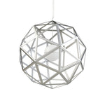 Geodome 32" Pendant - Polished Chrome w/White Interior - Integrated LED