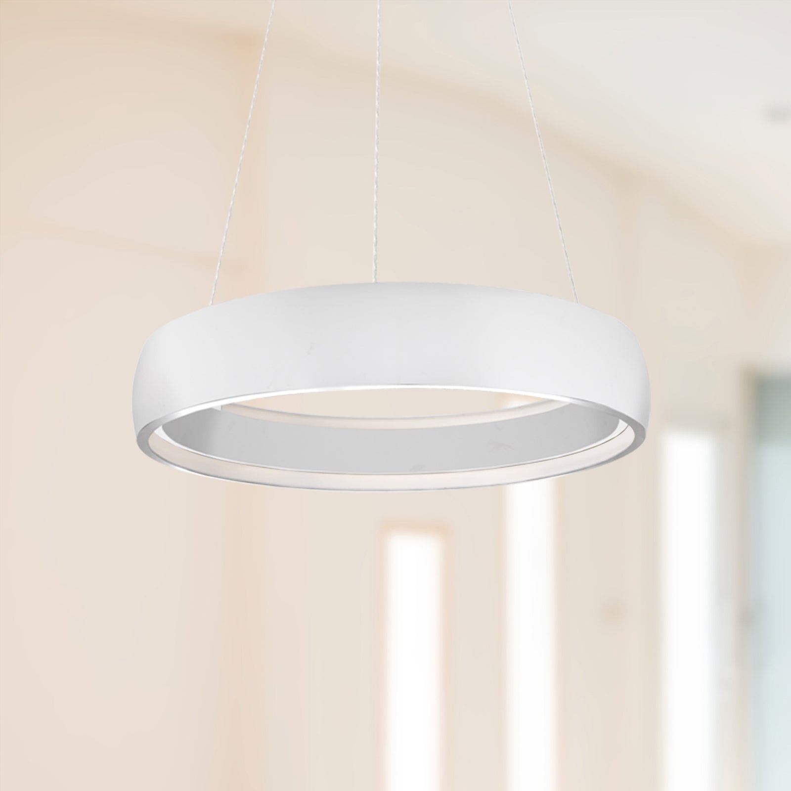 Halo 23-in White LED Pendant