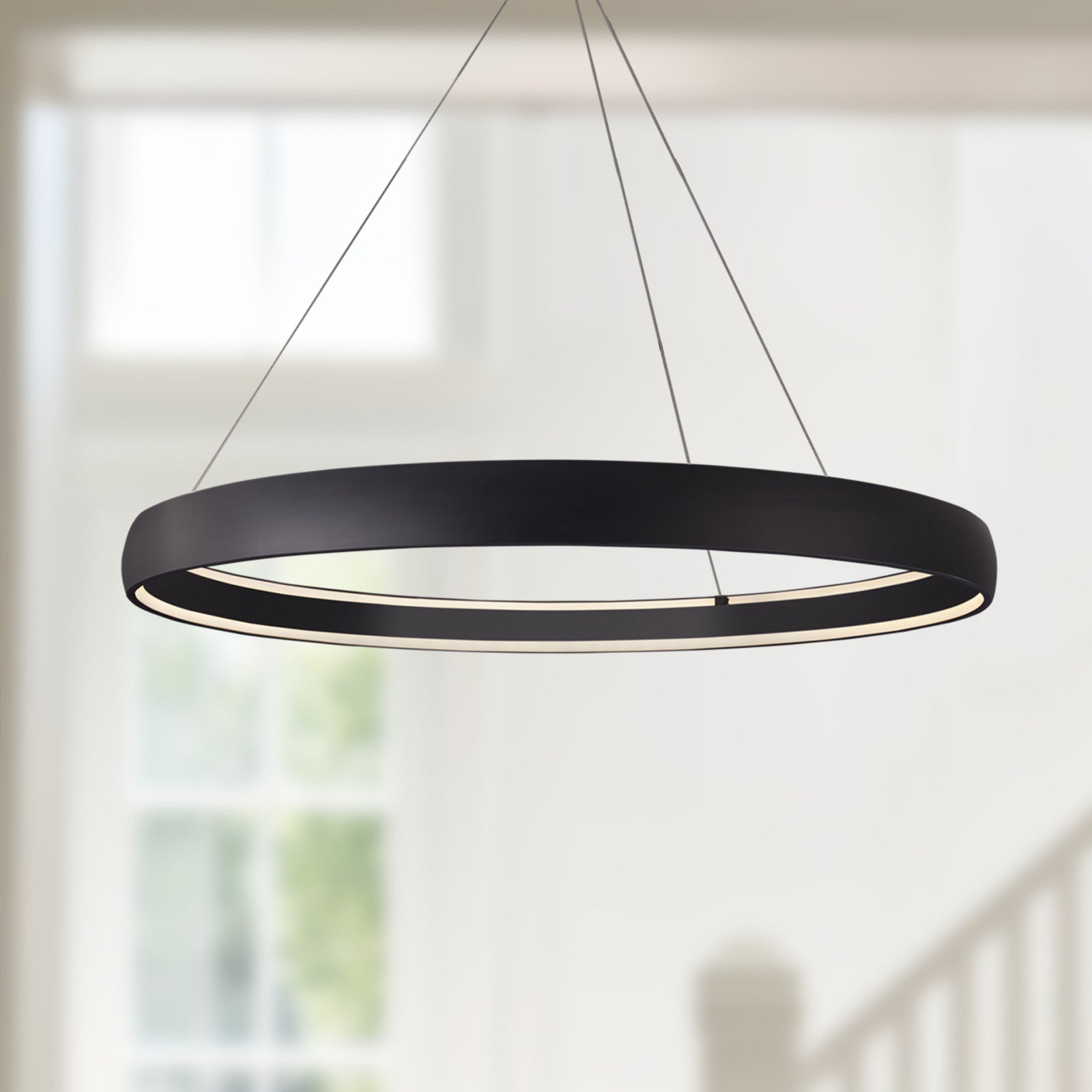 Halo 53-in Black LED Pendant
