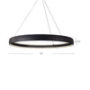 Halo 53-in Black LED Pendant