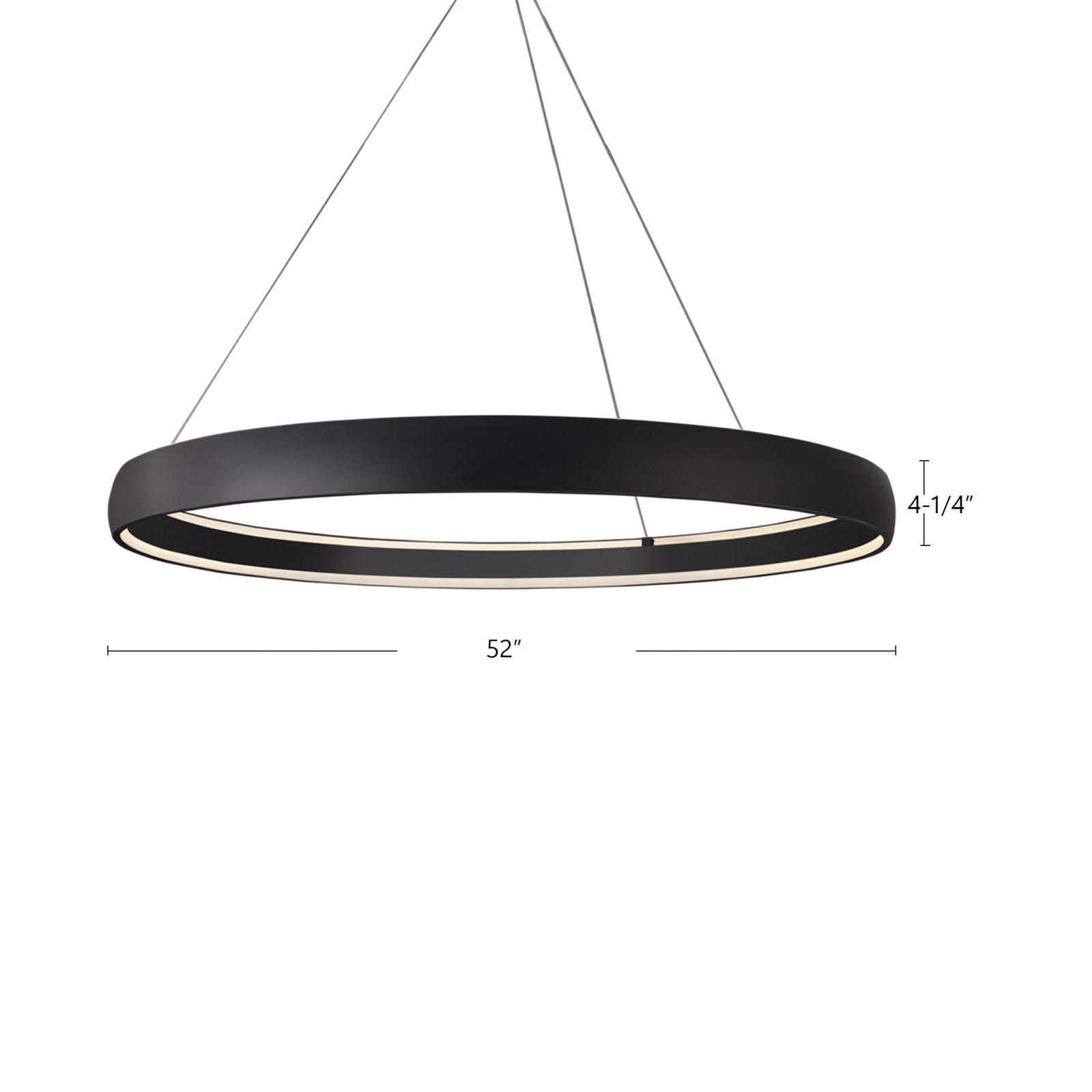 Halo 53-in Black LED Pendant