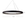 Halo 72-in Brushed Silver LED Pendant