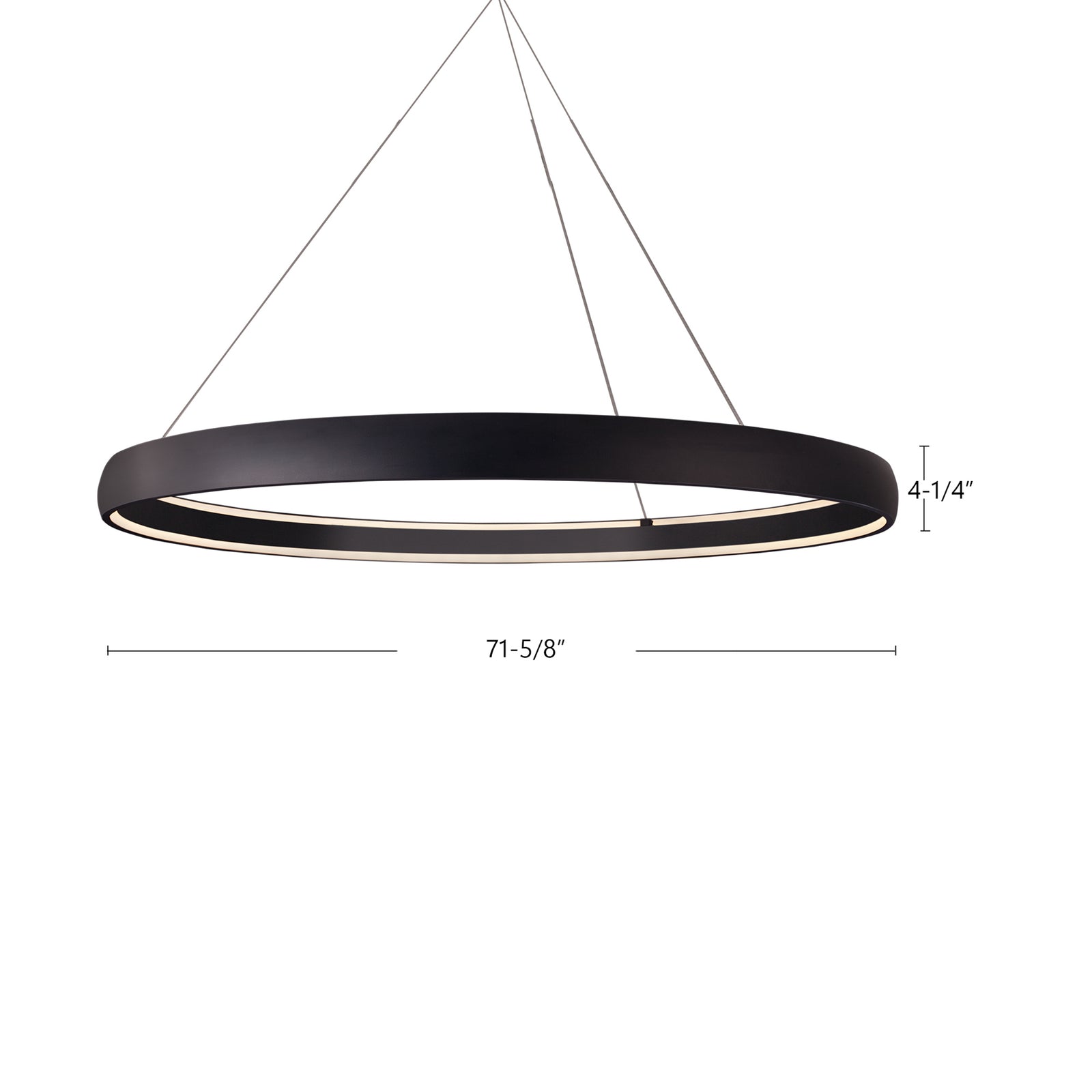Halo 72-in Brushed Silver LED Pendant