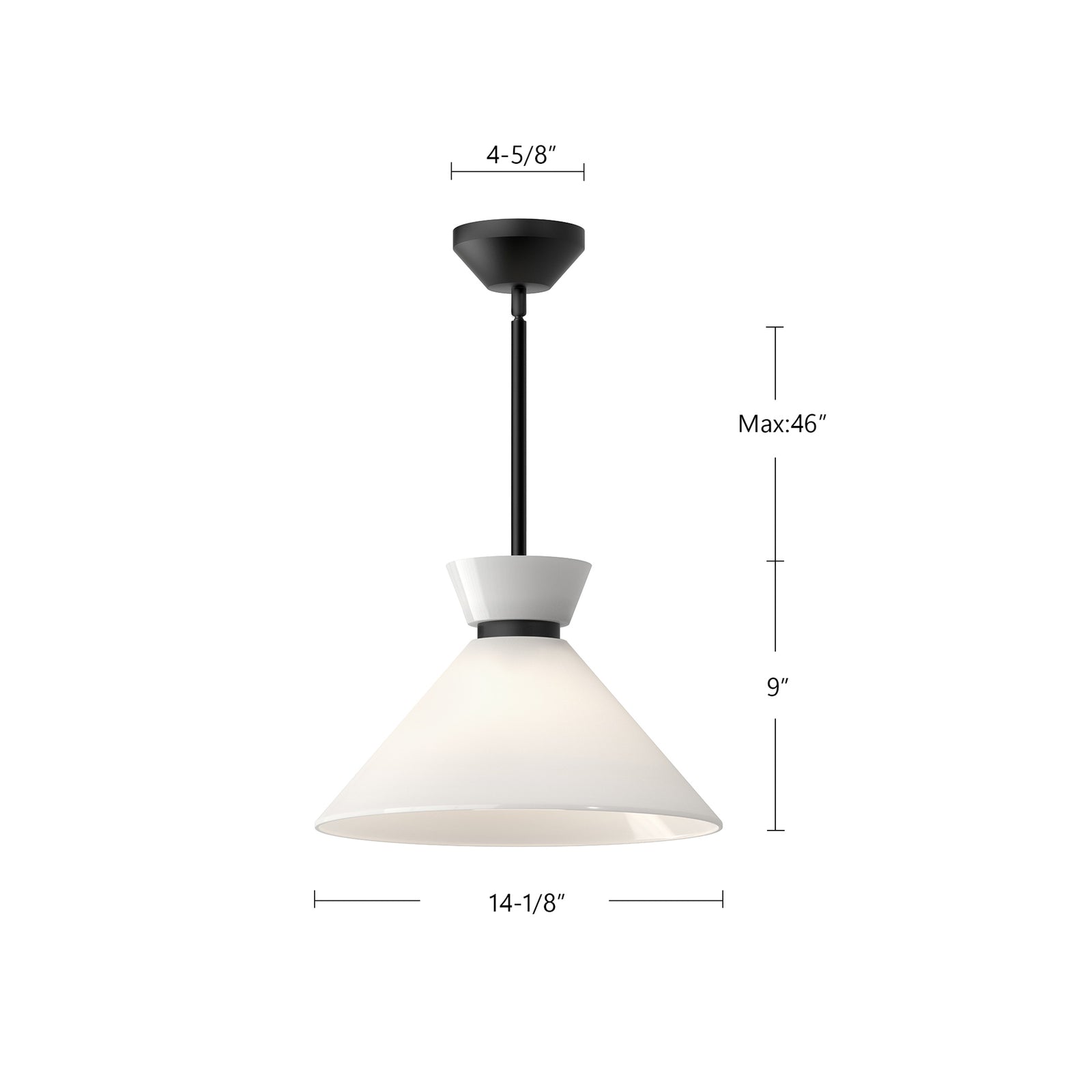 Halston 14-in Brushed Gold/Glossy Opal Glass 1 Light Pendant