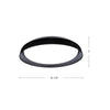 Hampton 17-in Black LED Flush Mount