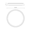 Hampton 17-in Black LED Flush Mount
