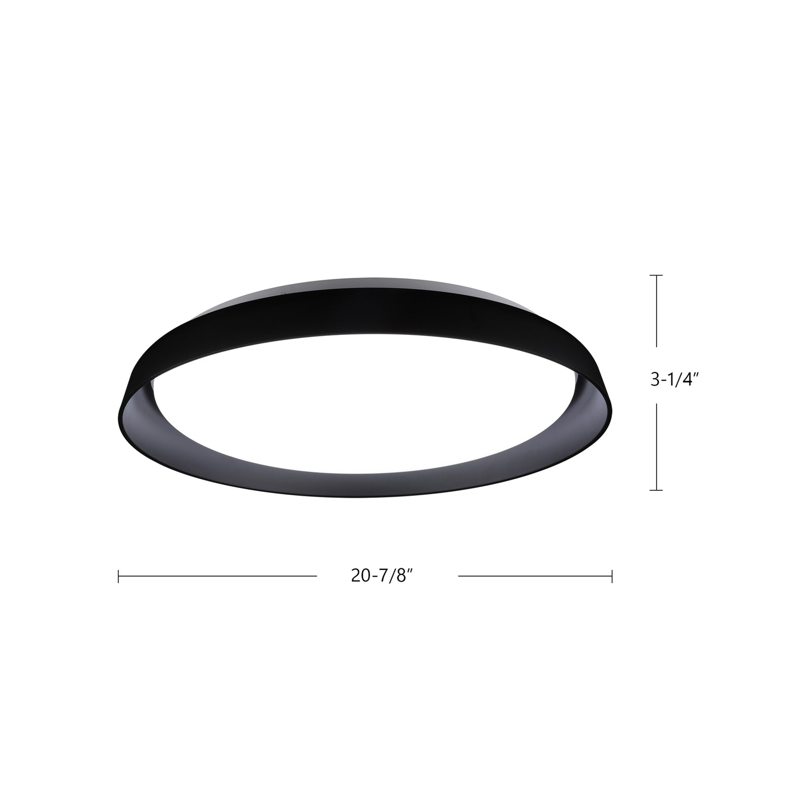 Hampton 21-in Black LED Flush Mount