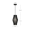 Hana 9-in Matte Black/Opal Matte Glass 1 Light Pendant