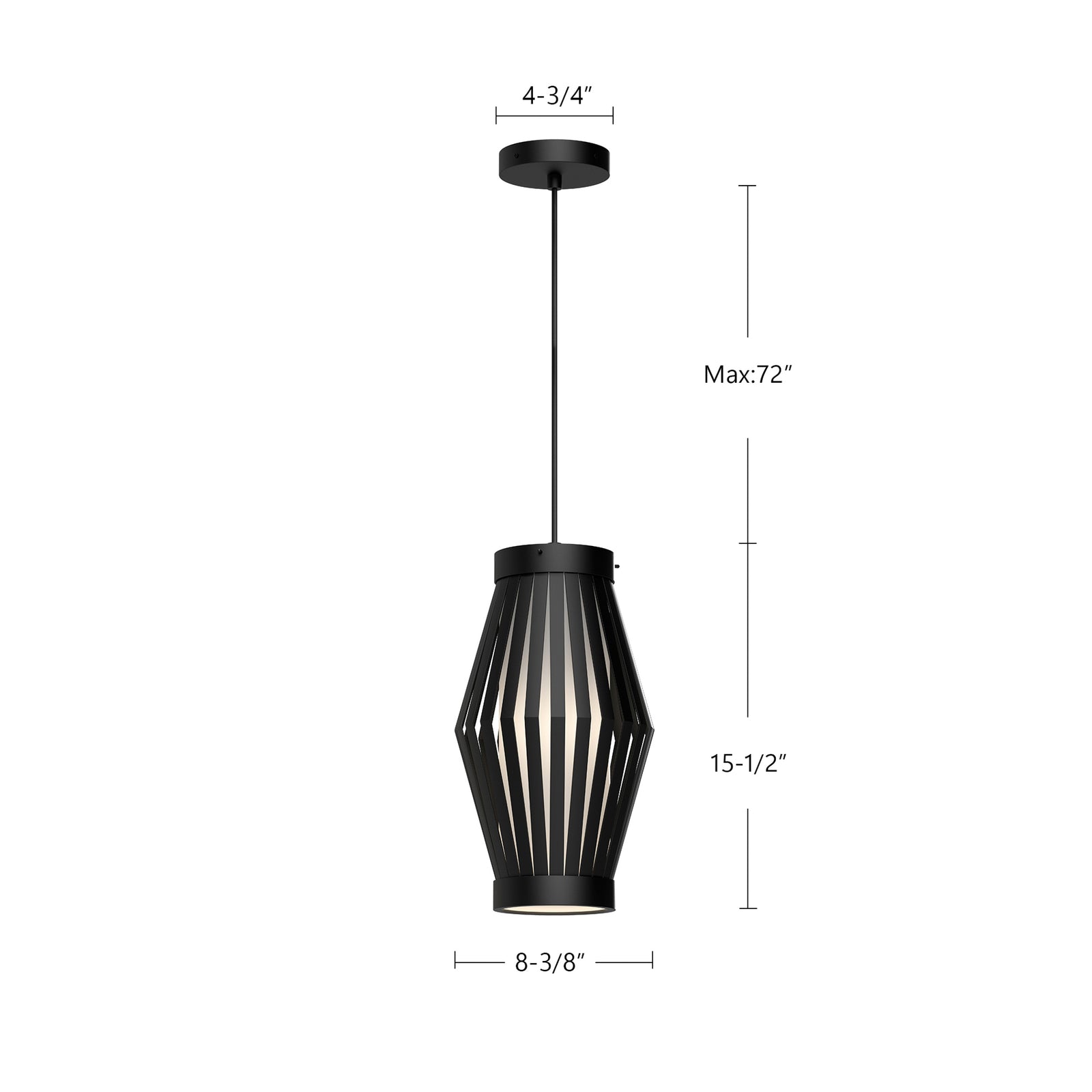 Hana 9-in Matte Black/Opal Matte Glass 1 Light Pendant