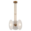 Harbour 18-in Vintage Brass/Glossy Opal LED Pendant